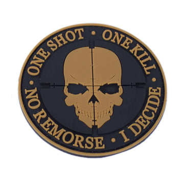 3D Rubber Patch One Shot One Kill Patch Coyote