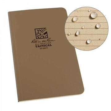 Rite in the Rain 4 1/4" x 7 1/4" Tactical Field Book 980T tan