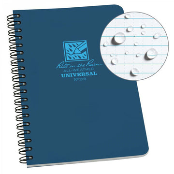 Rite in the Rain 4 5/8 x 7 Side Spiral Notebook 273 blau