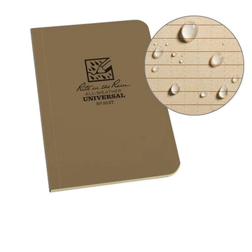 Rite in the Rain 3 1/2" x 5" Tactical Soft Cover Book 954T tan