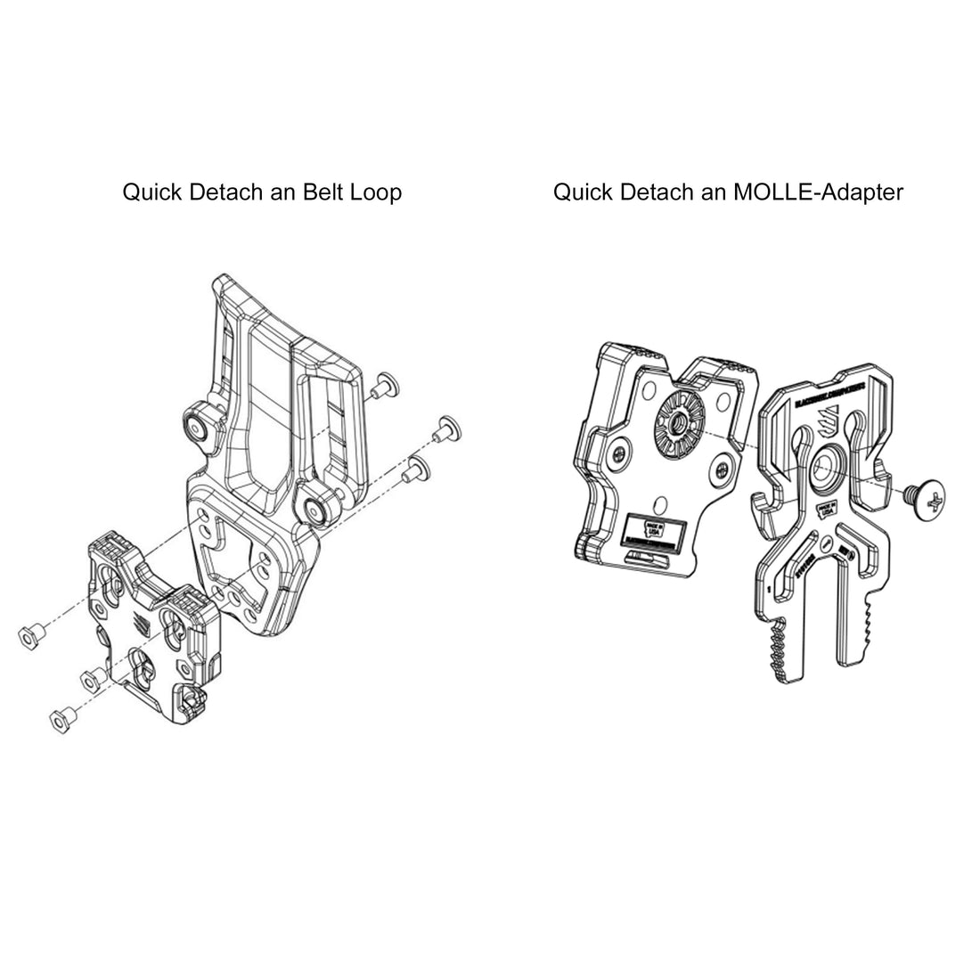 Blackhawk T-Series MOLLE Adapter Set black
