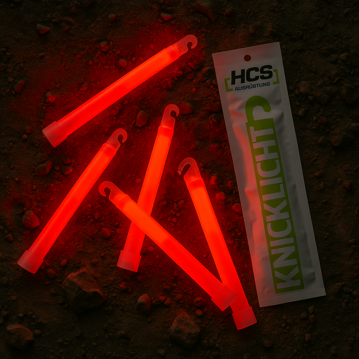 HCS Leuchtstab Knicklicht 15 cm 12 Stunden rot