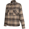 Vertx Lena Women's Stretch Flannel Shirt smoked tan plaid