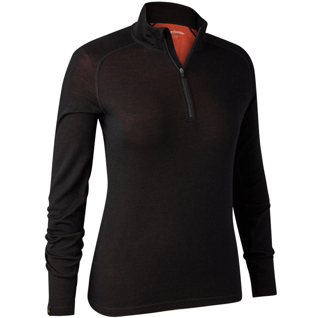 Deerhunter Lady Quinn Merino Unterhemd mit Zipper black oak