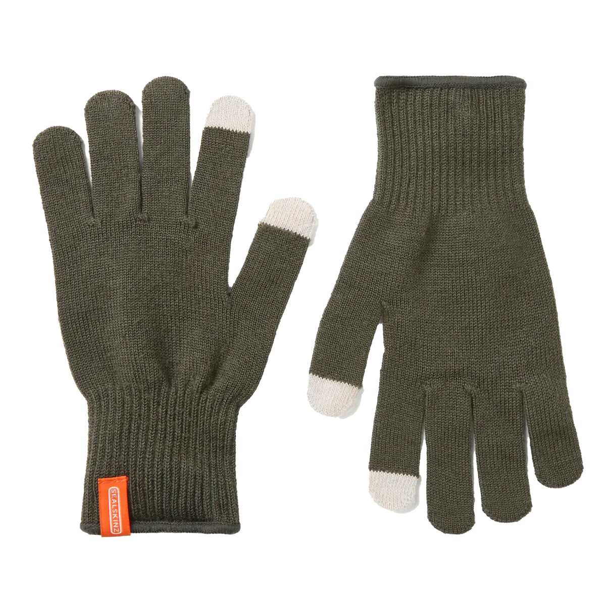 SealSkinz Hanworth Merino Strickhandschuhe oliv