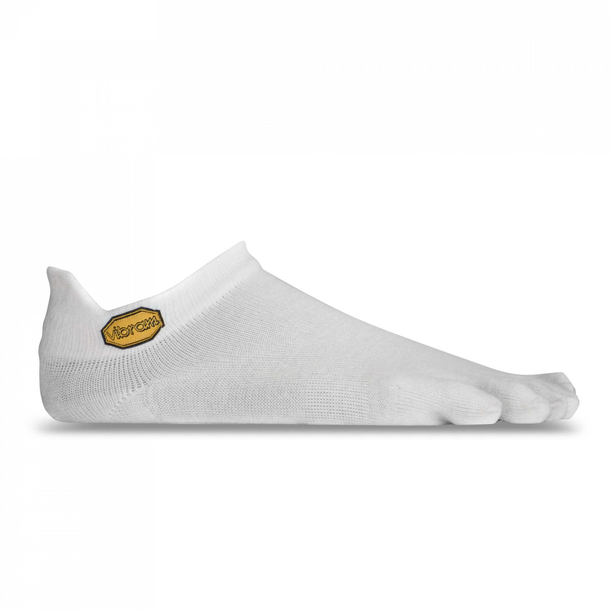 Vibram No Show Toe Socks Unisex white