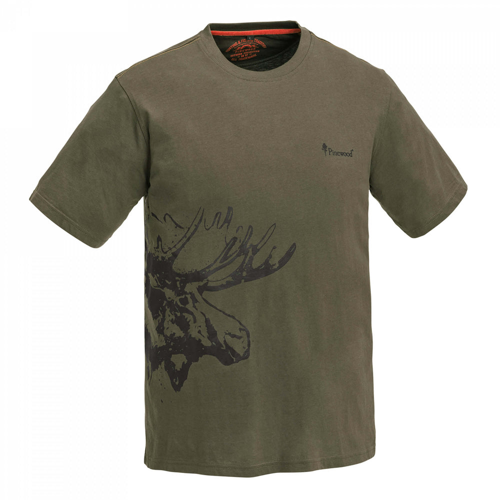 Pinewood Moose Kids T-Shirt khaki green