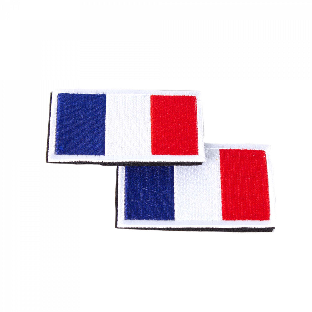 French Flag Tricolore Fabric Patch 8 x 5 cm Set of 2