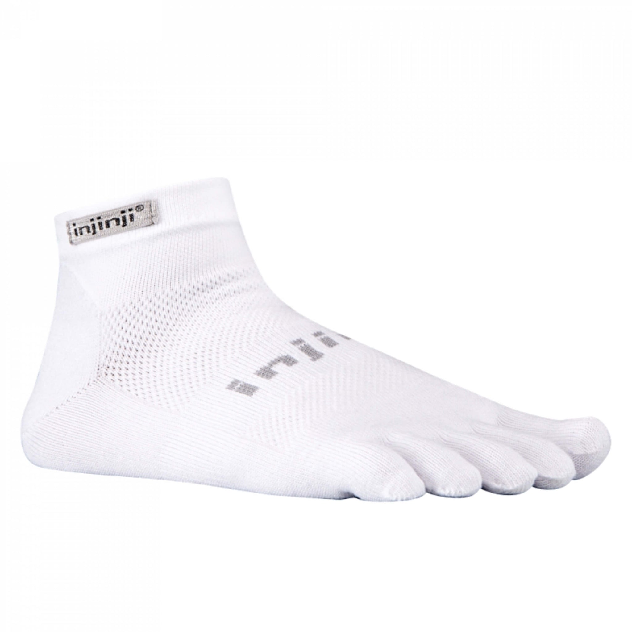 Injinji Mini Crew Run Toe Socks Unisex white