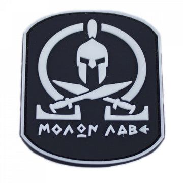 3D Rubber Patch Molon Labe Glow in the Dark