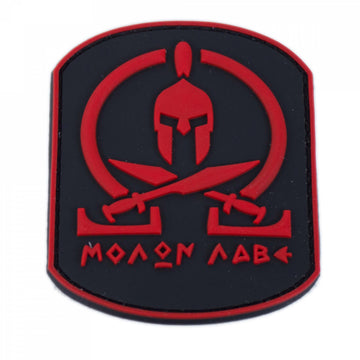 3D Rubber Patch Molon Labe Red