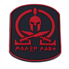 3D Rubber Patch Molon Labe rot