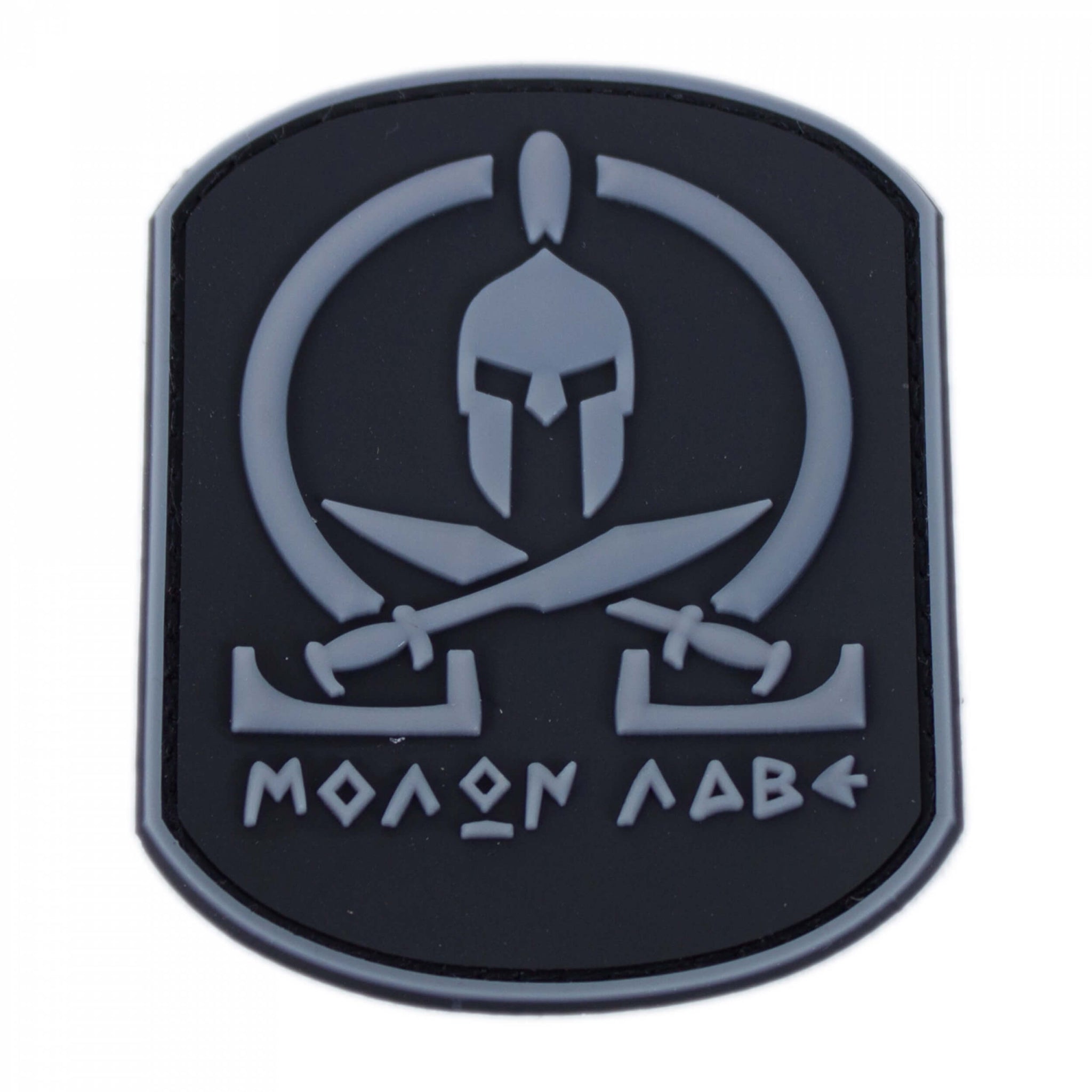 3D Rubber Patch Molon Labe Grau