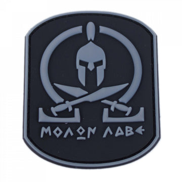 3D Rubber Patch Molon Labe Grau