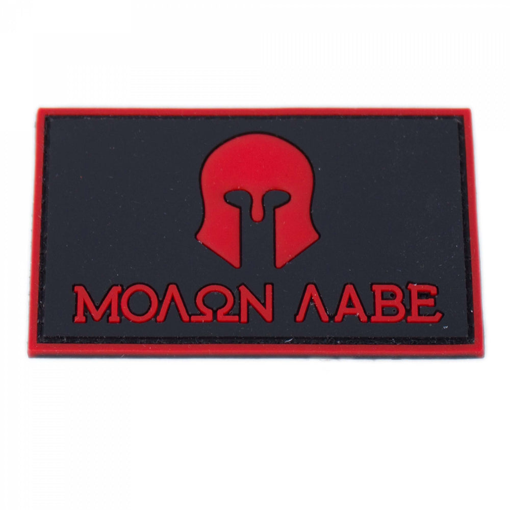 3D Rubber Patch Molon Labe rot