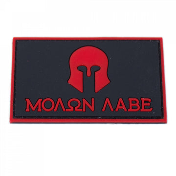 3D Rubber Patch Molon Labe rot