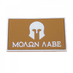 3D Rubber Patch Molon Labe Coyote Glow in the Dark
