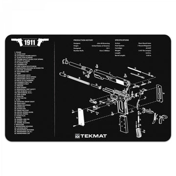 TekMat 1911 Reinigungsmatte 11x17 Zoll schwarz