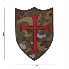 101 inc 3D Rubber Patch Crusader Shield multicam
