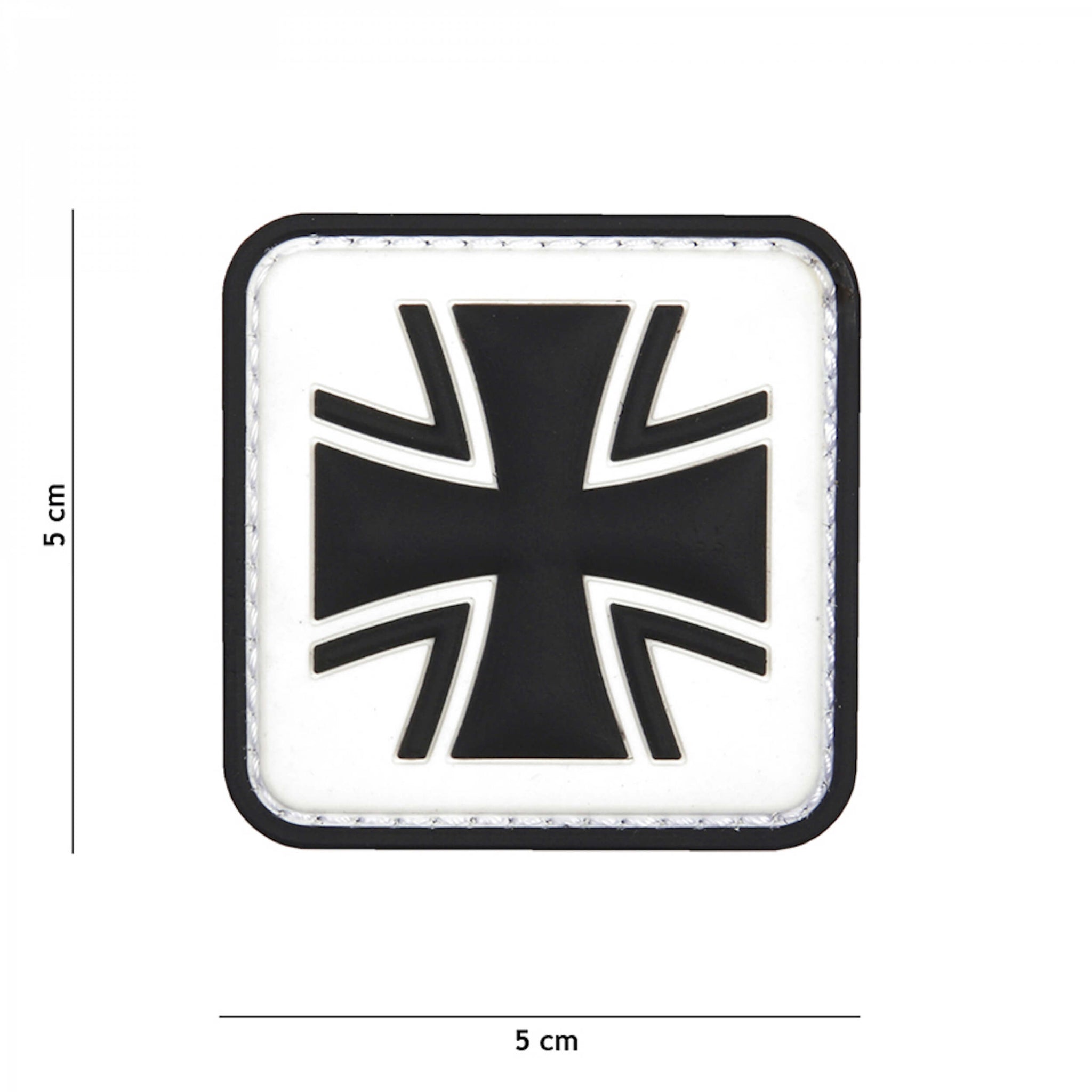 101 inc 3D Rubber Patch German Cross White