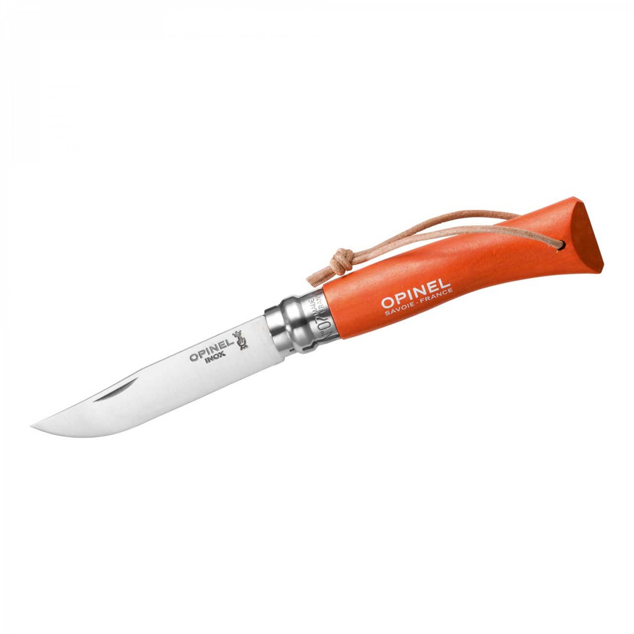 Opinel No.07 Baroudeur Taschenmesser Inox Buche orange