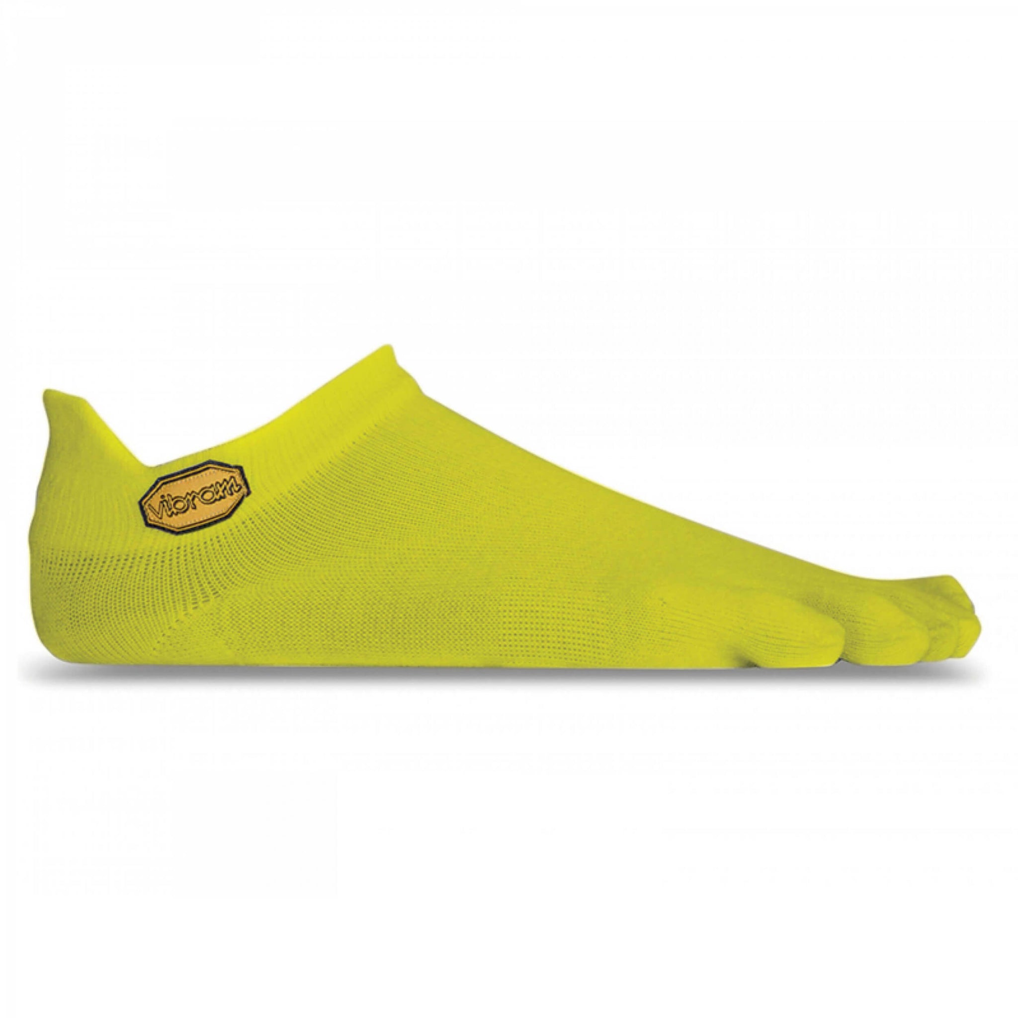 Vibram No Show toe socks unisex neon yellow