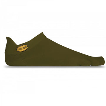 VIBRAM No Show toe socks unisex military green