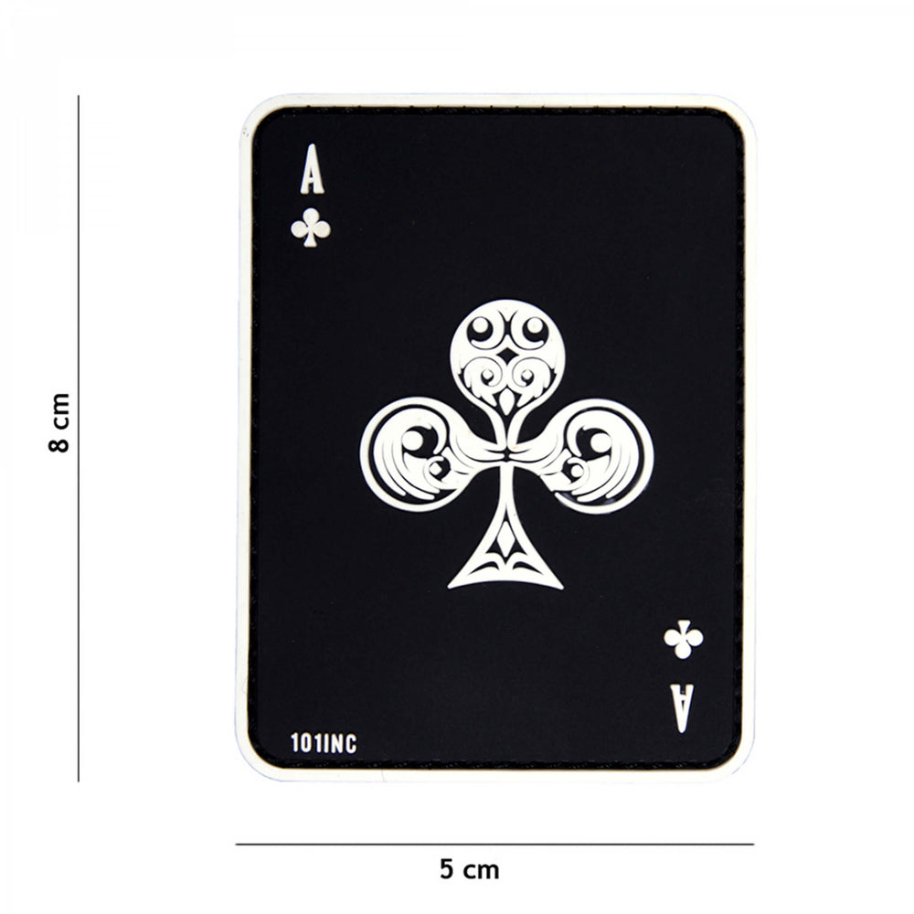 101 inc 3D Rubber Patch Kreuz-Ass schwarz