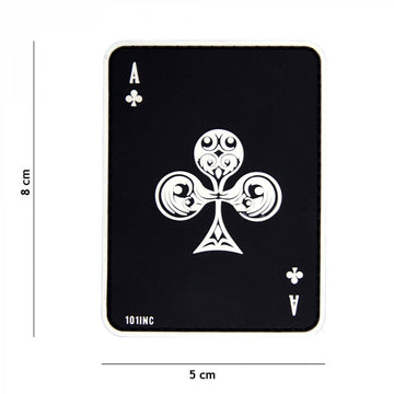 101 inc 3D Rubber Patch Kreuz-Ass schwarz