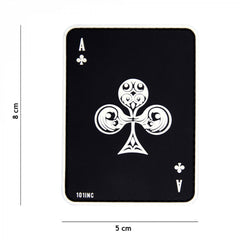101 inc 3D Rubber Patch Kreuz-Ass schwarz