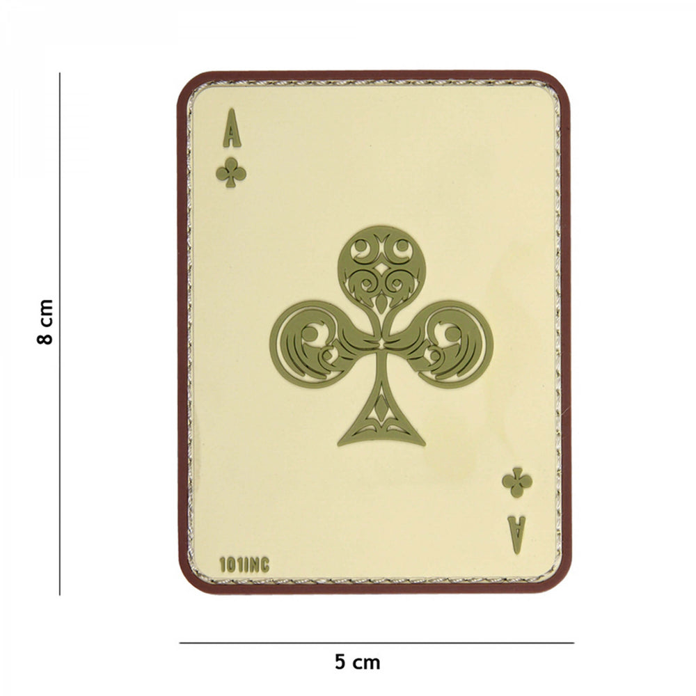 101 inc 3D Rubber Patch Kreuz-Ass coyote