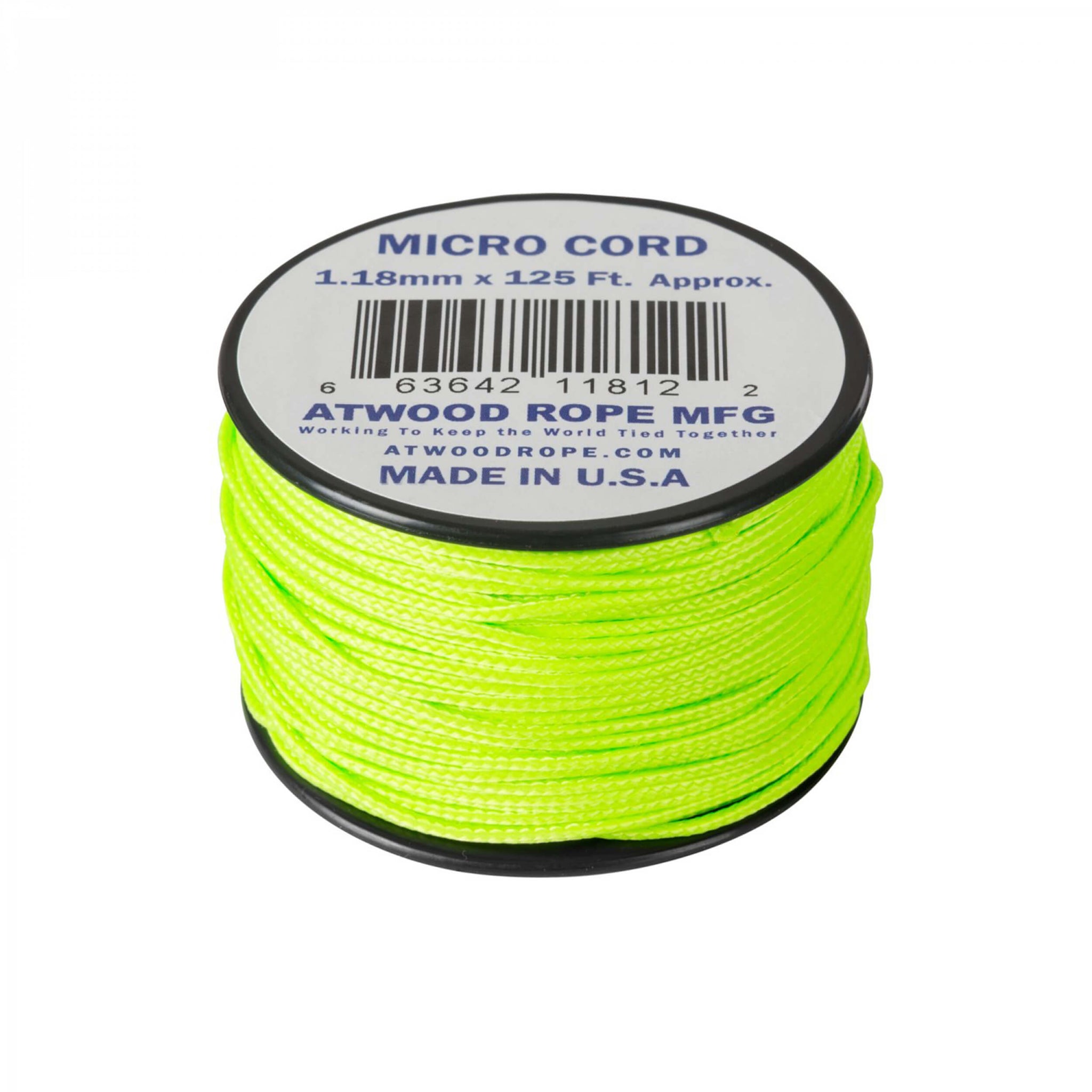 Atwood Rope Micro Cord Schnur 38m neon green