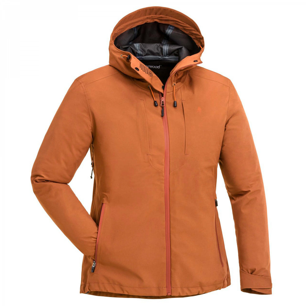 Pinewood Telluz rain jacket women burned orange