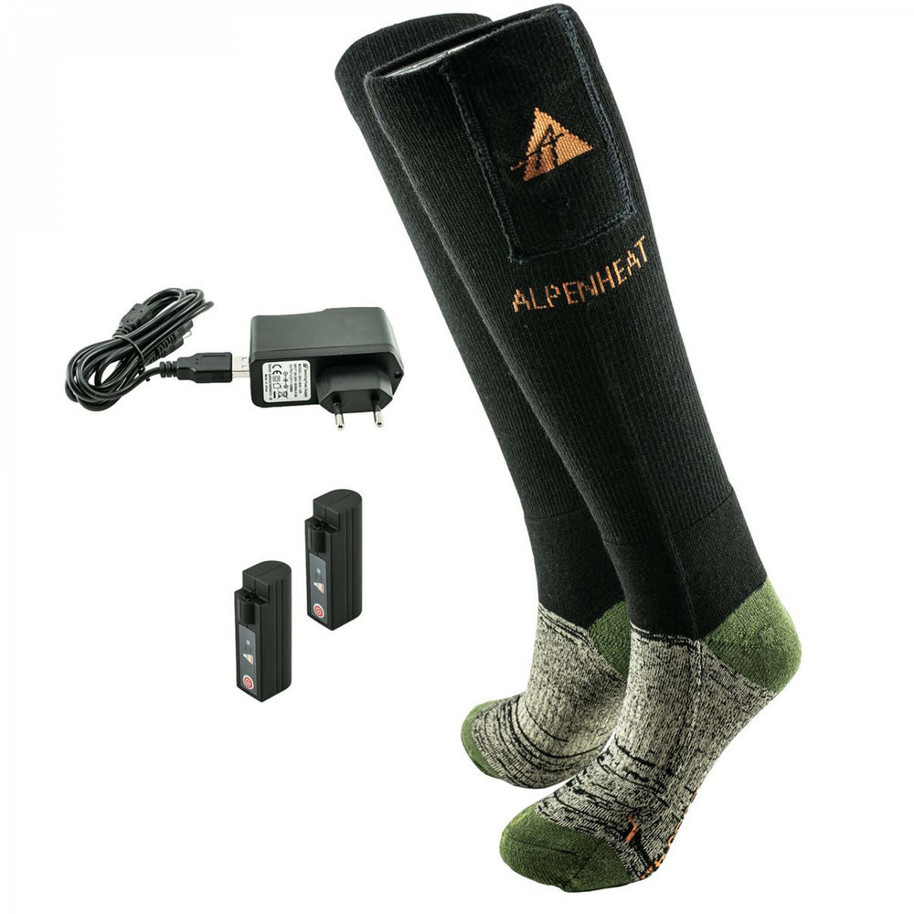ALPENHEAT heating socks FIRE-SOCKS AJ27 black/green