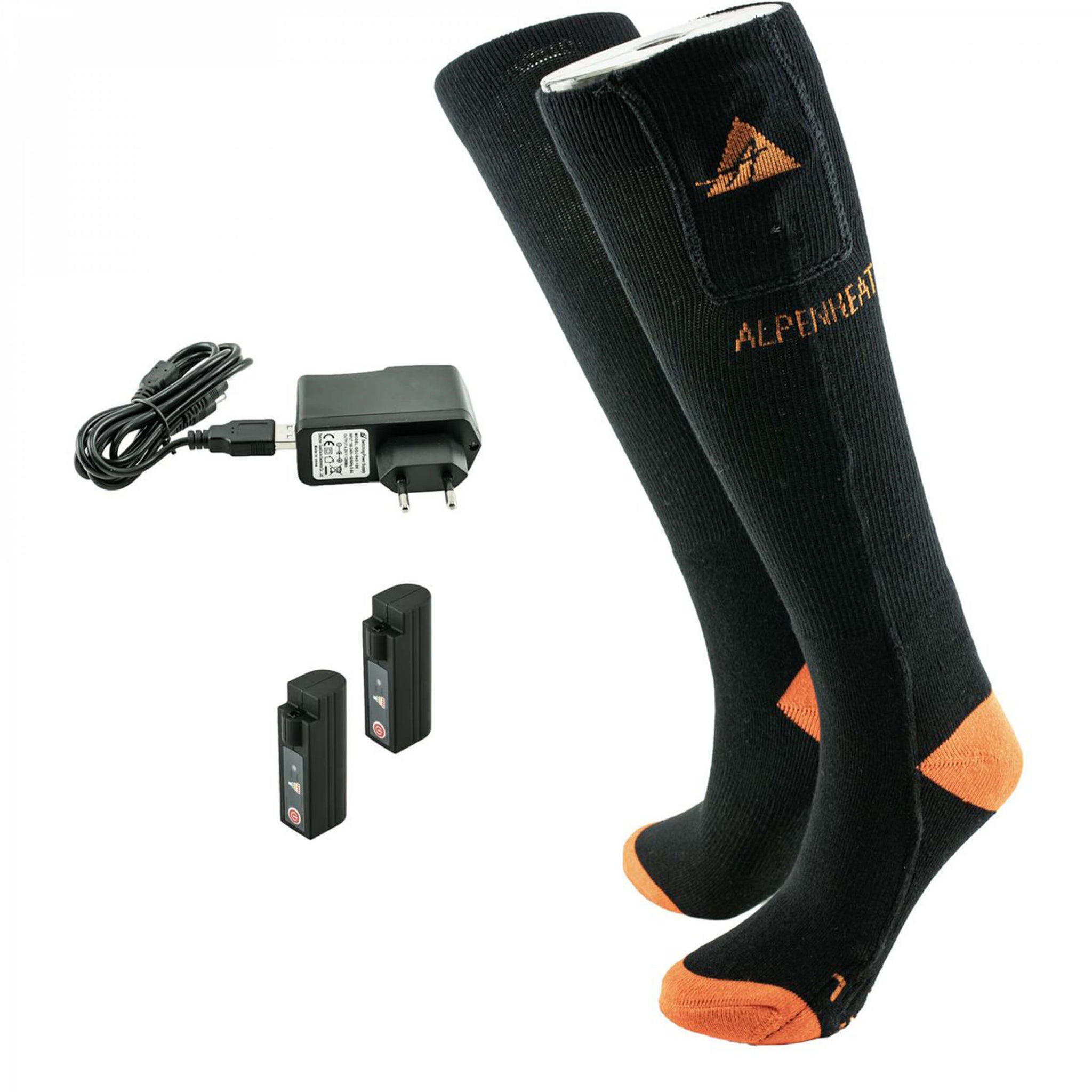 ALPENHEAT Heizsocken FIRE-SOCKS AJ26 schwarz/ orange