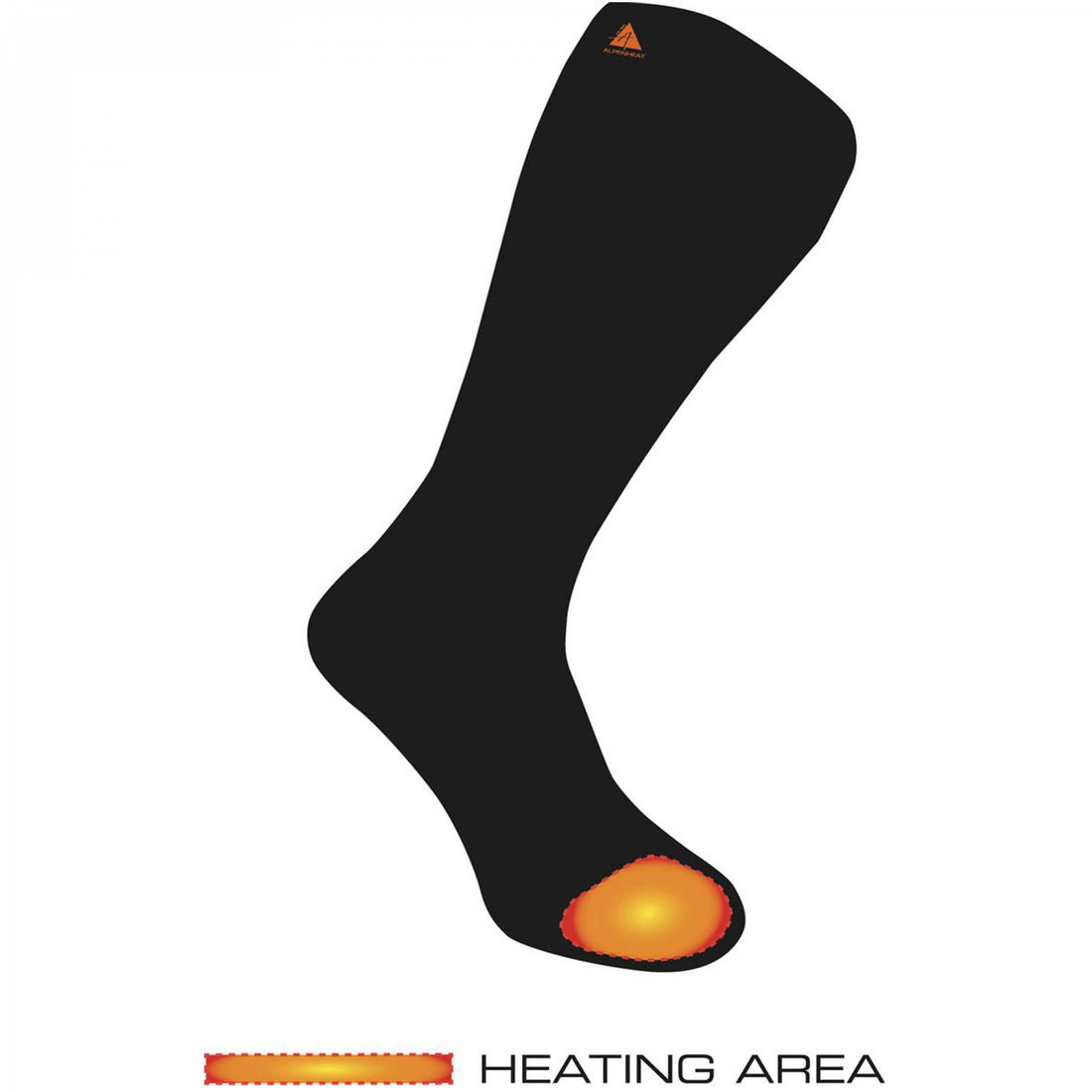 ALPENHEAT Heizsocken FIRE-SOCKS AJ26 schwarz/ orange