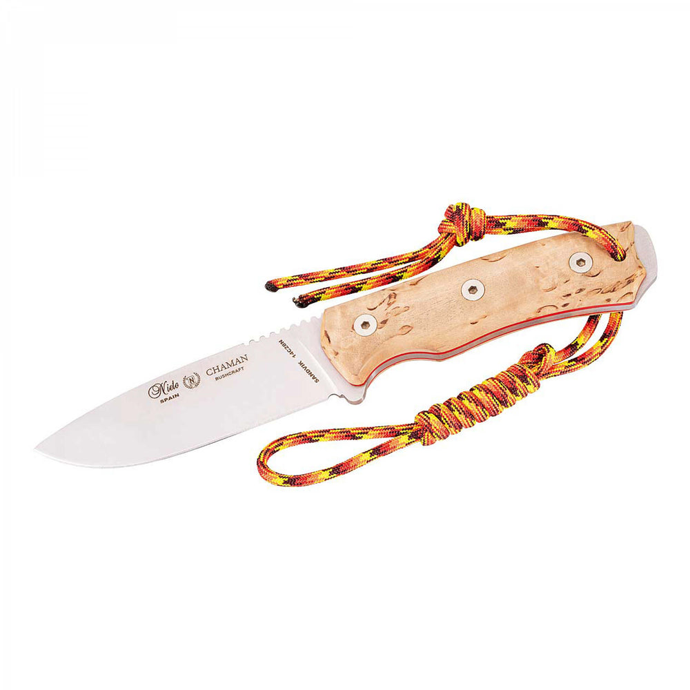 Nieto Chaman bushcraft outdoor knife curly birch