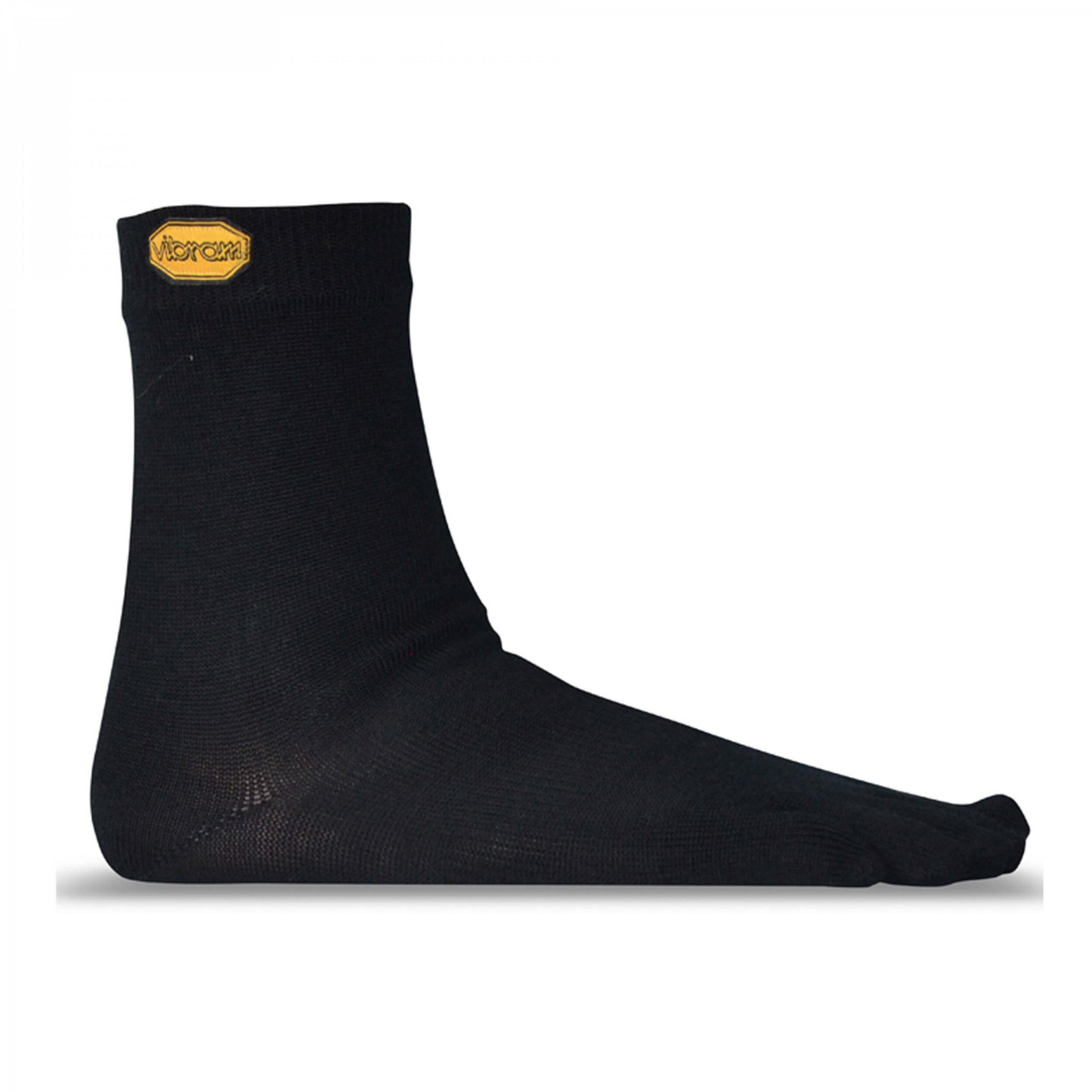 Vibram Sock Crew Wool Toe Socks Unisex black