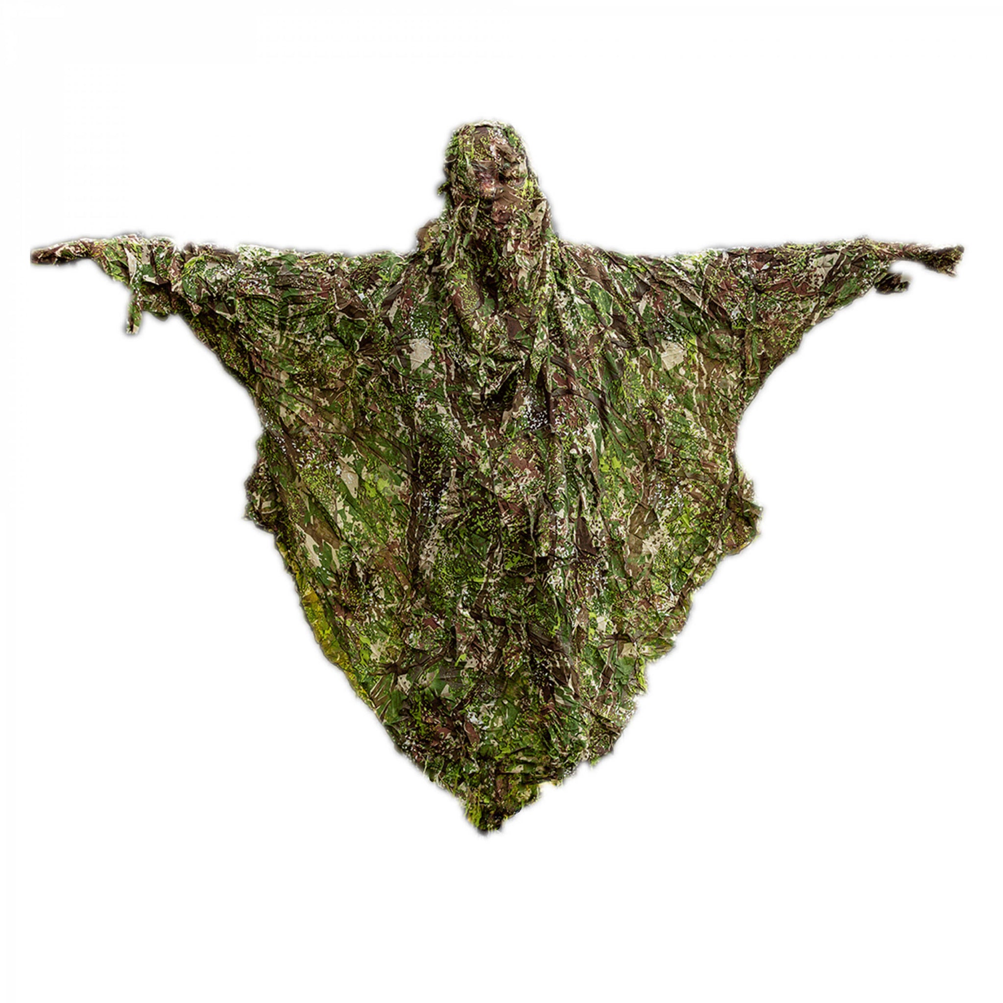 Ghosthood Ghost Hoodie Camouflage Poncho Concamo Green