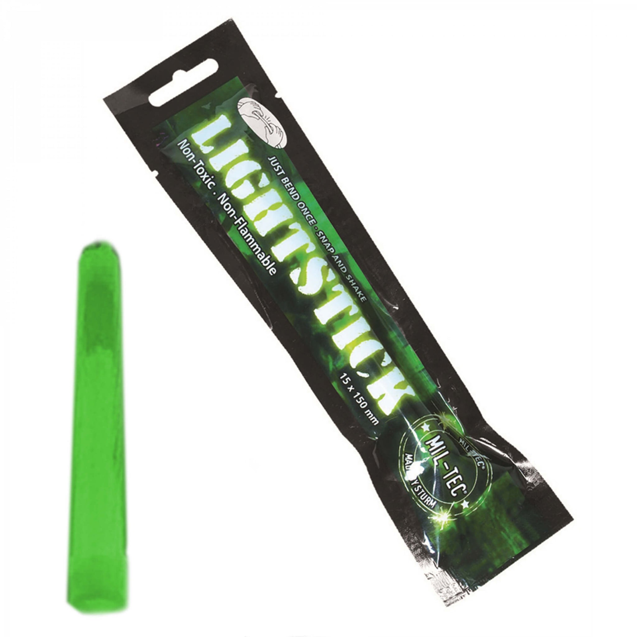 Mil-Tec glow stick glow stick 1.5x15 cm 12 hours green