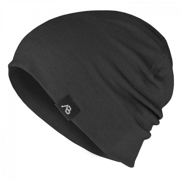AB Beanie Lite Merino schwarz