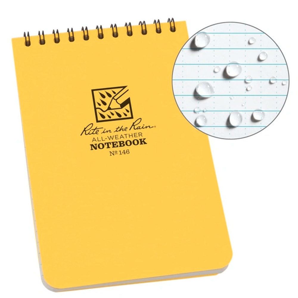 Rite in the Rain Top Spiral Notebook 4" x 6" gelb