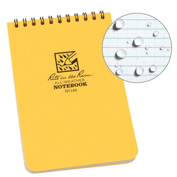 Rite in the Rain Top Spiral Notebook 4" x 6" gelb