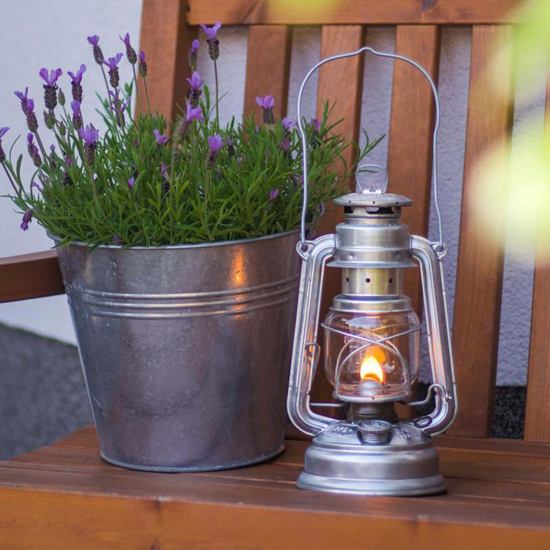 Feuerhand storm lantern Baby Special 276 galvanized