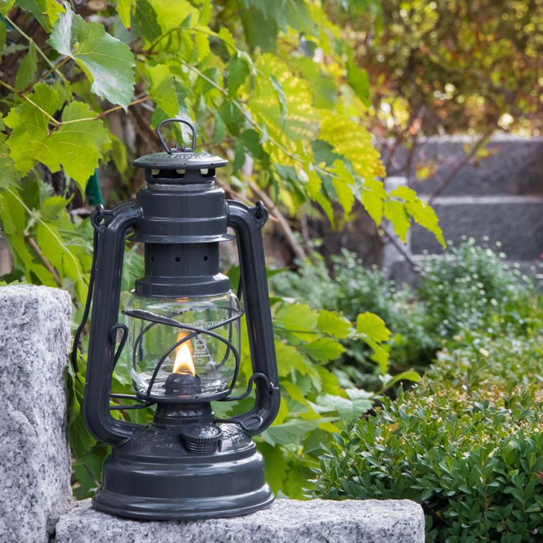 Feuerhand storm lantern Baby Special 276 anthracite gray