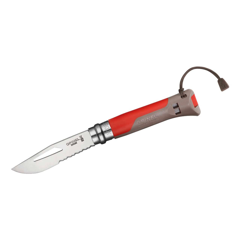 Opinel No. 08 Outdoor Pocket Knife Stainless Steel Red