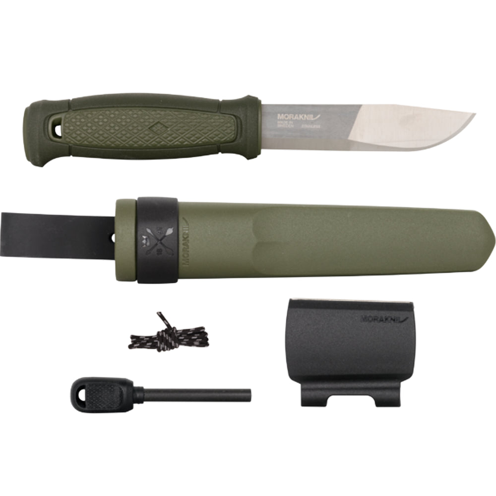 Morakniv Kansbol (S) Outdoormesser + Survival Kit grün