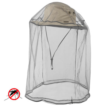 Trekmates Borneo sun hat UPF 50+ with mosquito net limestone