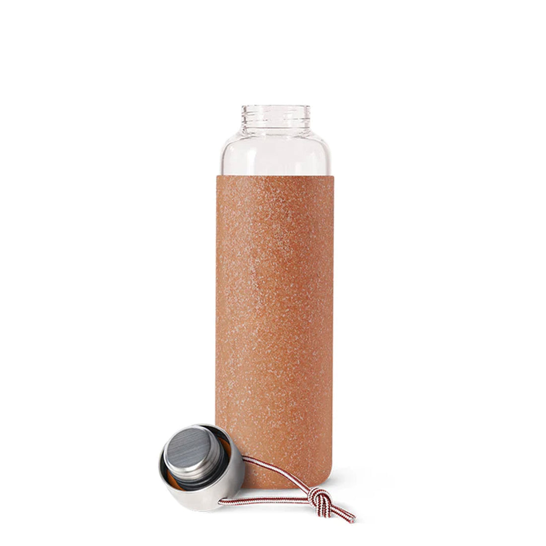 black+blum Glas Wasserflasche 600ml mandel