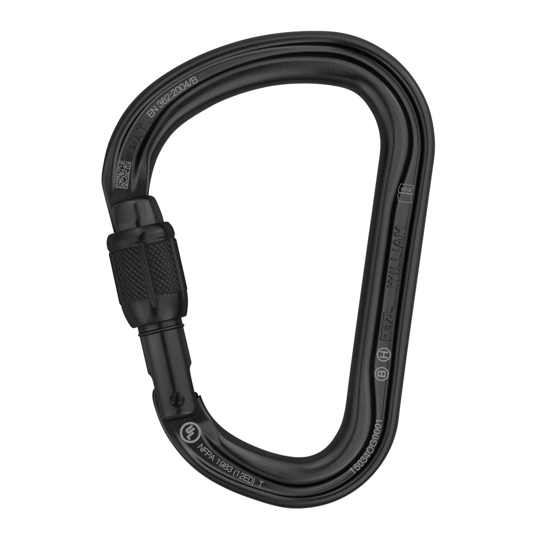 Petzl WILLIAM SCREW-LOCK carabiner black